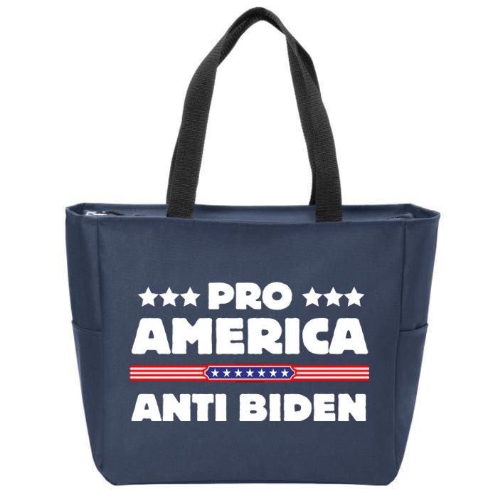 Pro America Anti Biden Zip Tote Bag