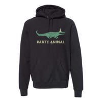 Party Animal Alligator Birthday , Alligator Birthday Premium Hoodie