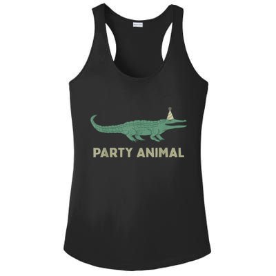 Party Animal Alligator Birthday , Alligator Birthday Ladies PosiCharge Competitor Racerback Tank