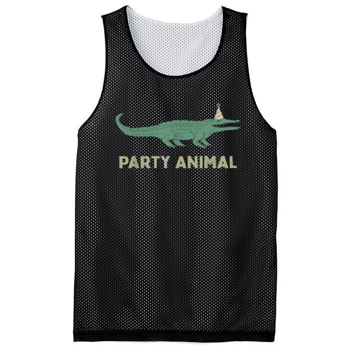 Party Animal Alligator Birthday , Alligator Birthday Mesh Reversible Basketball Jersey Tank