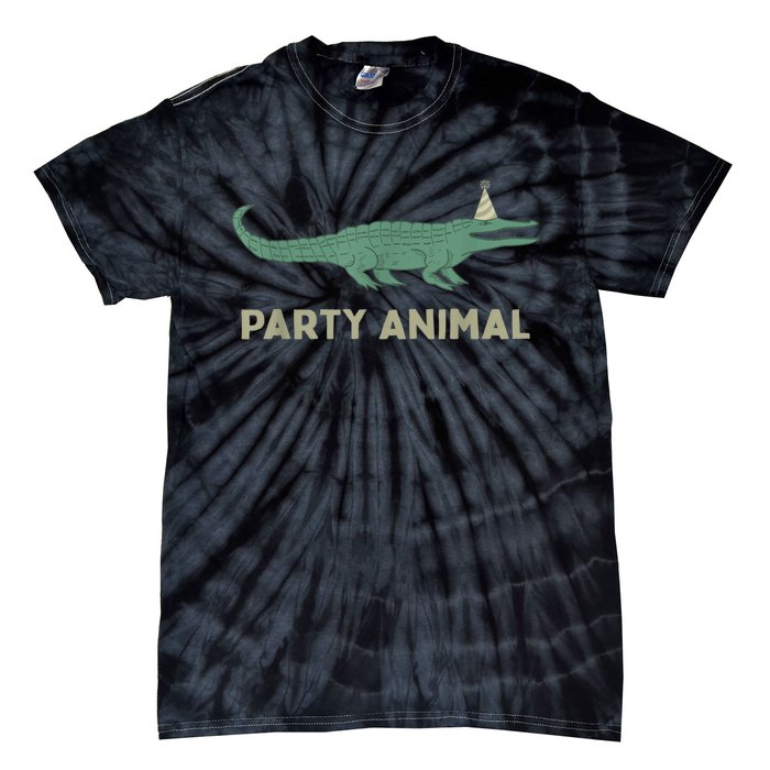 Party Animal Alligator Birthday , Alligator Birthday Tie-Dye T-Shirt