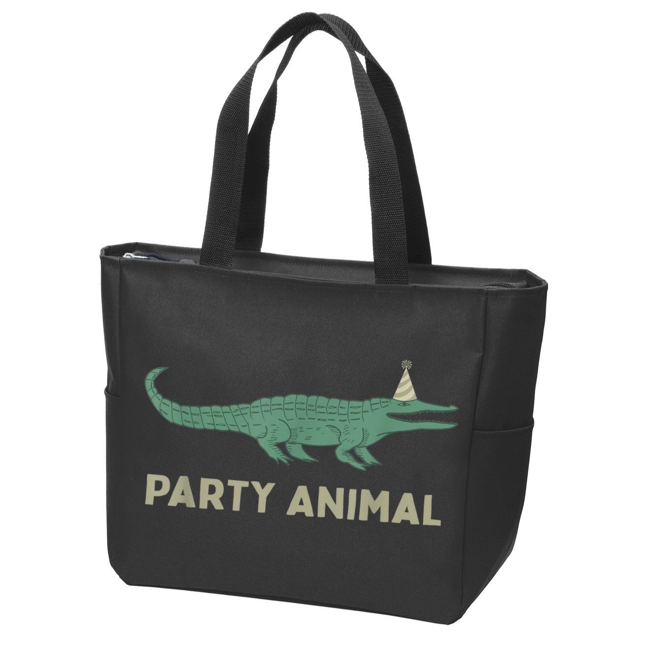 Party Animal Alligator Birthday , Alligator Birthday Zip Tote Bag