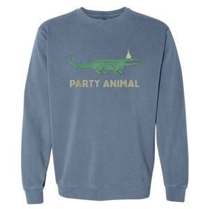 Party Animal Alligator Birthday , Alligator Birthday Garment-Dyed Sweatshirt