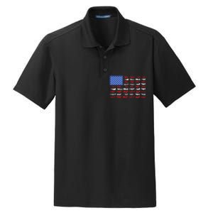 Pilot Airplane American Flag Plane Aviation Dry Zone Grid Polo