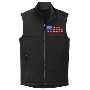 Pilot Airplane American Flag Plane Aviation Collective Smooth Fleece Vest