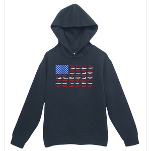 Pilot Airplane American Flag Plane Aviation Urban Pullover Hoodie