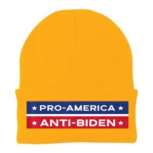 Pro America Anti Biden Flag Usa Impeach Joe Biden Anti Biden Knit Cap Winter Beanie