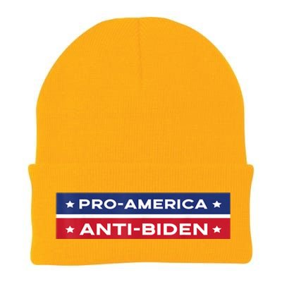 Pro America Anti Biden Flag Usa Impeach Joe Biden Anti Biden Knit Cap Winter Beanie