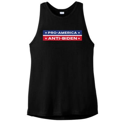 Pro America Anti Biden Flag Usa Impeach Joe Biden Anti Biden Ladies PosiCharge Tri-Blend Wicking Tank