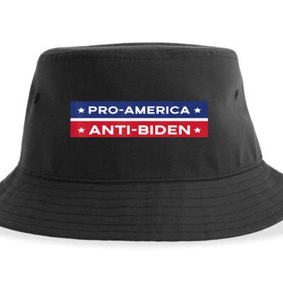 Pro America Anti Biden Flag Usa Impeach Joe Biden Anti Biden Sustainable Bucket Hat