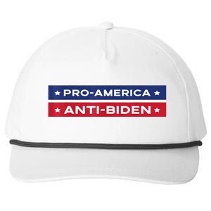 Pro America Anti Biden Flag Usa Impeach Joe Biden Anti Biden Snapback Five-Panel Rope Hat