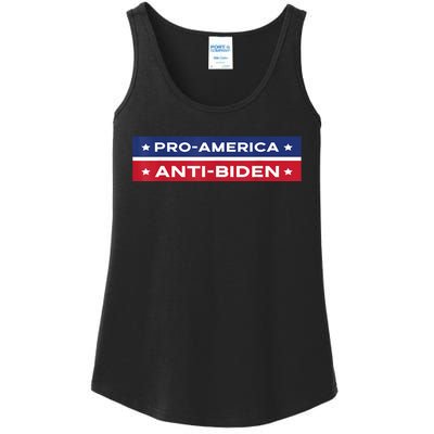 Pro America Anti Biden Flag Usa Impeach Joe Biden Anti Biden Ladies Essential Tank