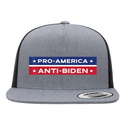 Pro America Anti Biden Flag Usa Impeach Joe Biden Anti Biden Flat Bill Trucker Hat