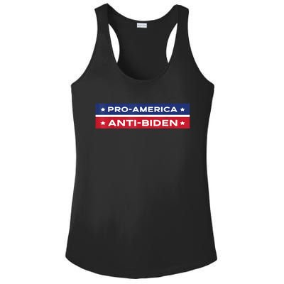 Pro America Anti Biden Flag Usa Impeach Joe Biden Anti Biden Ladies PosiCharge Competitor Racerback Tank