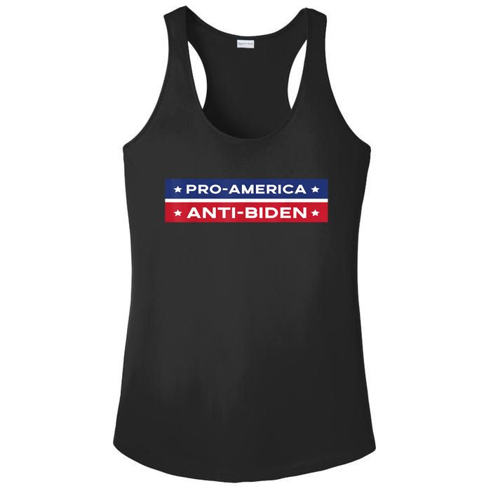 Pro America Anti Biden Flag Usa Impeach Joe Biden Anti Biden Ladies PosiCharge Competitor Racerback Tank