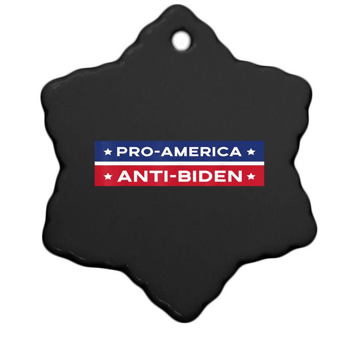 Pro America Anti Biden Flag Usa Impeach Joe Biden Anti Biden Ceramic Star Ornament