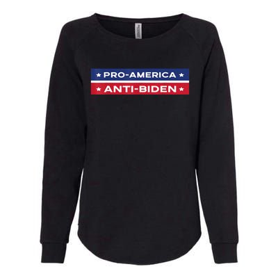 Pro America Anti Biden Flag Usa Impeach Joe Biden Anti Biden Womens California Wash Sweatshirt