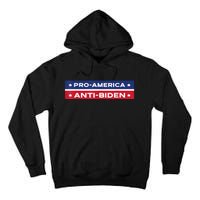 Pro America Anti Biden Flag Usa Impeach Joe Biden Anti Biden Tall Hoodie