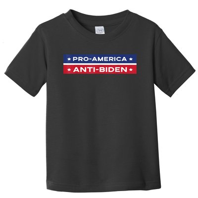 Pro America Anti Biden Flag Usa Impeach Joe Biden Anti Biden Toddler T-Shirt