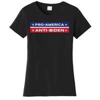 Pro America Anti Biden Flag Usa Impeach Joe Biden Anti Biden Women's T-Shirt