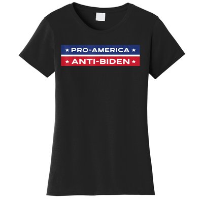 Pro America Anti Biden Flag Usa Impeach Joe Biden Anti Biden Women's T-Shirt