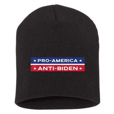 Pro America Anti Biden Flag Usa Impeach Joe Biden Anti Biden Short Acrylic Beanie