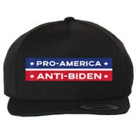 Pro America Anti Biden Flag Usa Impeach Joe Biden Anti Biden Wool Snapback Cap