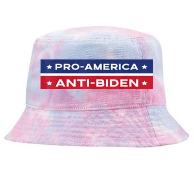 Pro America Anti Biden Flag Usa Impeach Joe Biden Anti Biden Tie-Dyed Bucket Hat