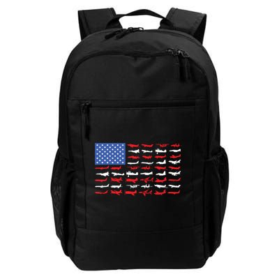 Pilot Airplane American Flag Plane Aviation Backpack