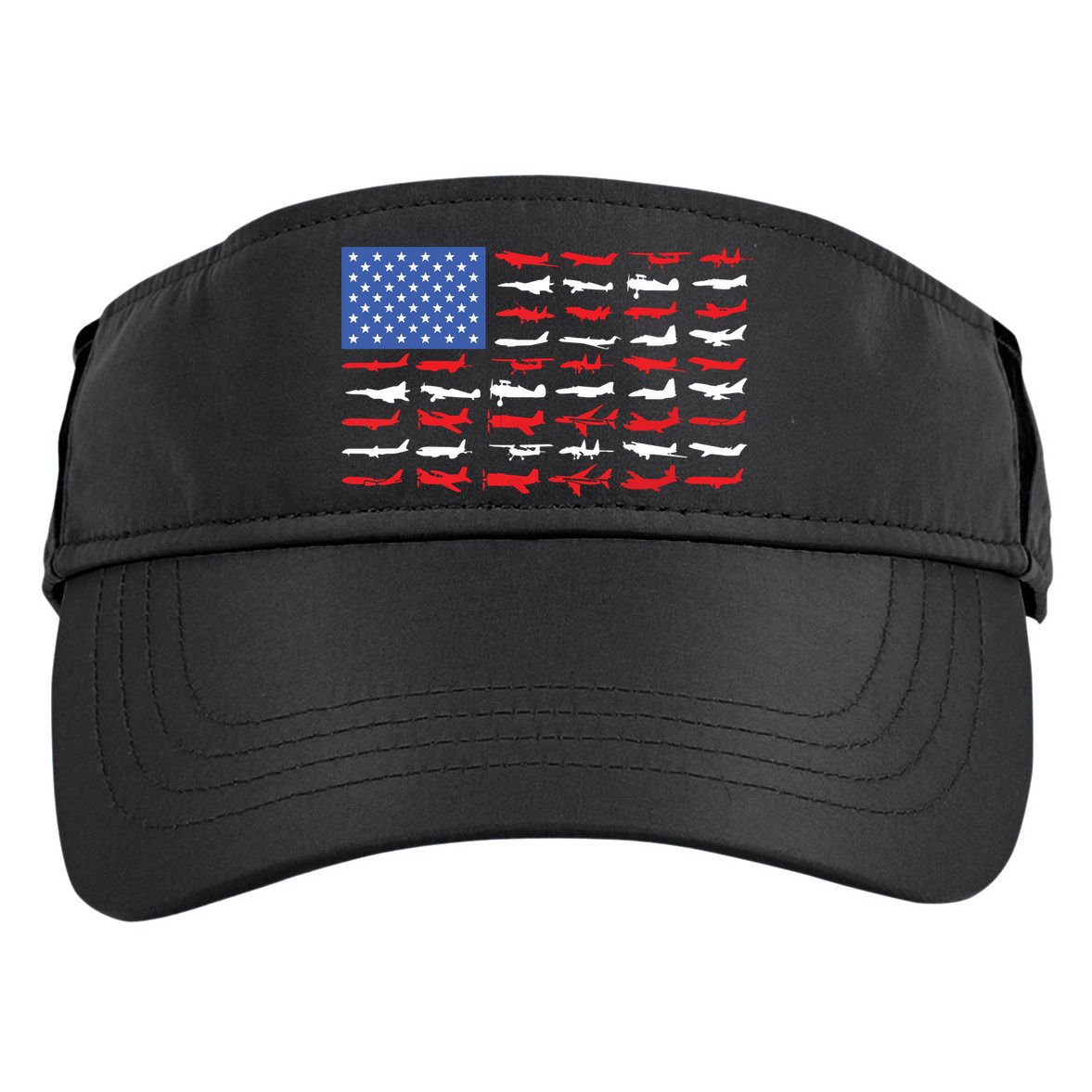 Pilot Airplane American Flag Plane Aviation Adult Drive Performance Visor