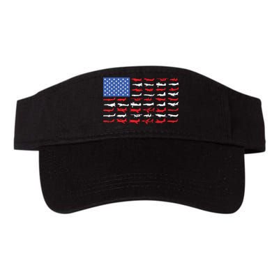 Pilot Airplane American Flag Plane Aviation Visor