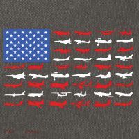 Pilot Airplane American Flag Plane Aviation Cotton Canvas Backpack