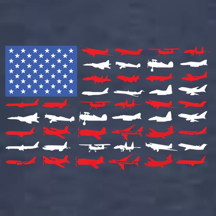 Pilot Airplane American Flag Plane Aviation Vector Backpack