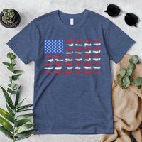 Pilot Airplane American Flag Plane Aviation Premium T-Shirt