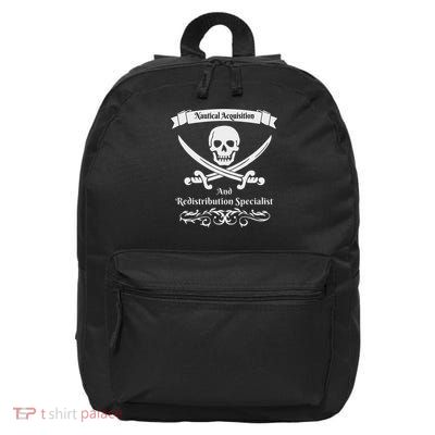 Pirate Acquisition And Redistribution Specialist Funny Skull 16 in Basic Backpack