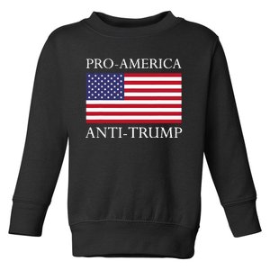 Proamerica Antitrump American Usa Flag Resist Toddler Sweatshirt