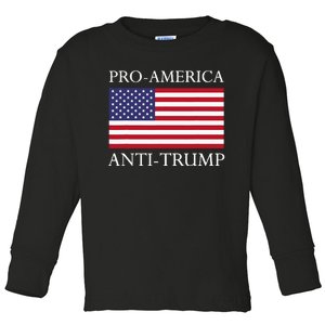 Proamerica Antitrump American Usa Flag Resist Toddler Long Sleeve Shirt