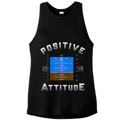 Positive Attitude Aviation Pilot Primary Flight Display Ladies PosiCharge Tri-Blend Wicking Tank