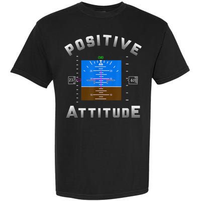 Positive Attitude Aviation Pilot Primary Flight Display Garment-Dyed Heavyweight T-Shirt