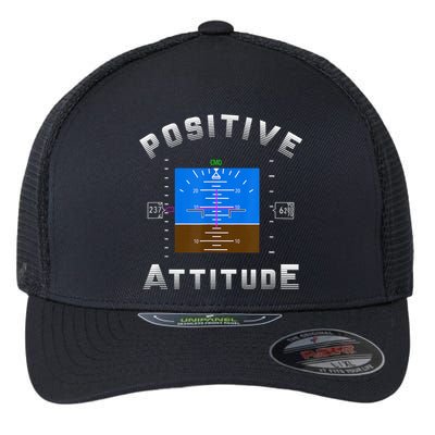 Positive Attitude Aviation Pilot Primary Flight Display Flexfit Unipanel Trucker Cap