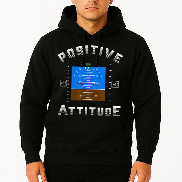 Positive Attitude Aviation Pilot Primary Flight Display Hoodie