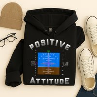 Positive Attitude Aviation Pilot Primary Flight Display Hoodie
