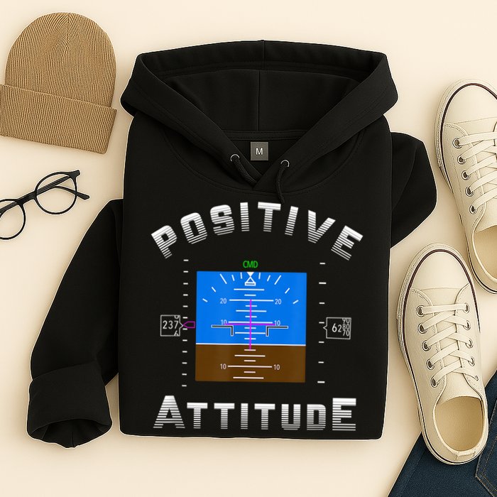 Positive Attitude Aviation Pilot Primary Flight Display Hoodie