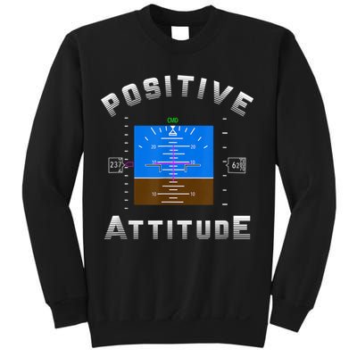 Positive Attitude Aviation Pilot Primary Flight Display Sweatshirt