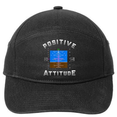 Positive Attitude Aviation Pilot Primary Flight Display 7-Panel Snapback Hat