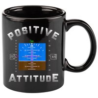 Positive Attitude Aviation Pilot Primary Flight Display 11oz C Handle Ceramic Mug