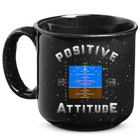 Positive Attitude Aviation Pilot Primary Flight Display 15oz Campfire Ceramic Mug