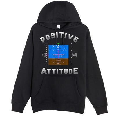 Positive Attitude Aviation Pilot Primary Flight Display Premium Pullover Hoodie