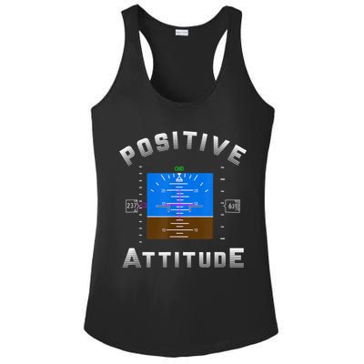 Positive Attitude Aviation Pilot Primary Flight Display Ladies PosiCharge Competitor Racerback Tank
