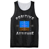 Positive Attitude Aviation Pilot Primary Flight Display Mesh Reversible Basketball Jersey Tank